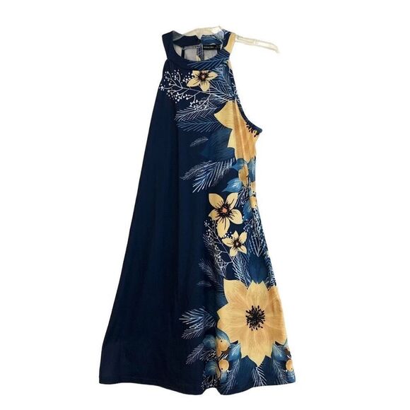 Noracora Women’s Floral Blue Dress Yellow Flowers Size Small - Picture 1 of 10